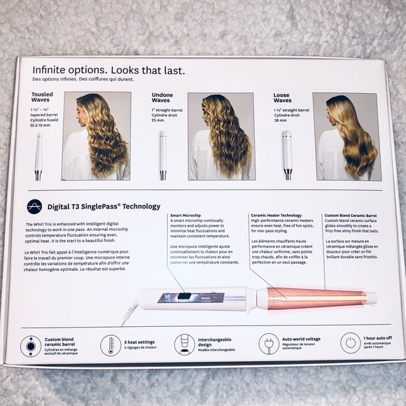 T3 Micro Whirl trio curling wand set - Picture 4 of 4